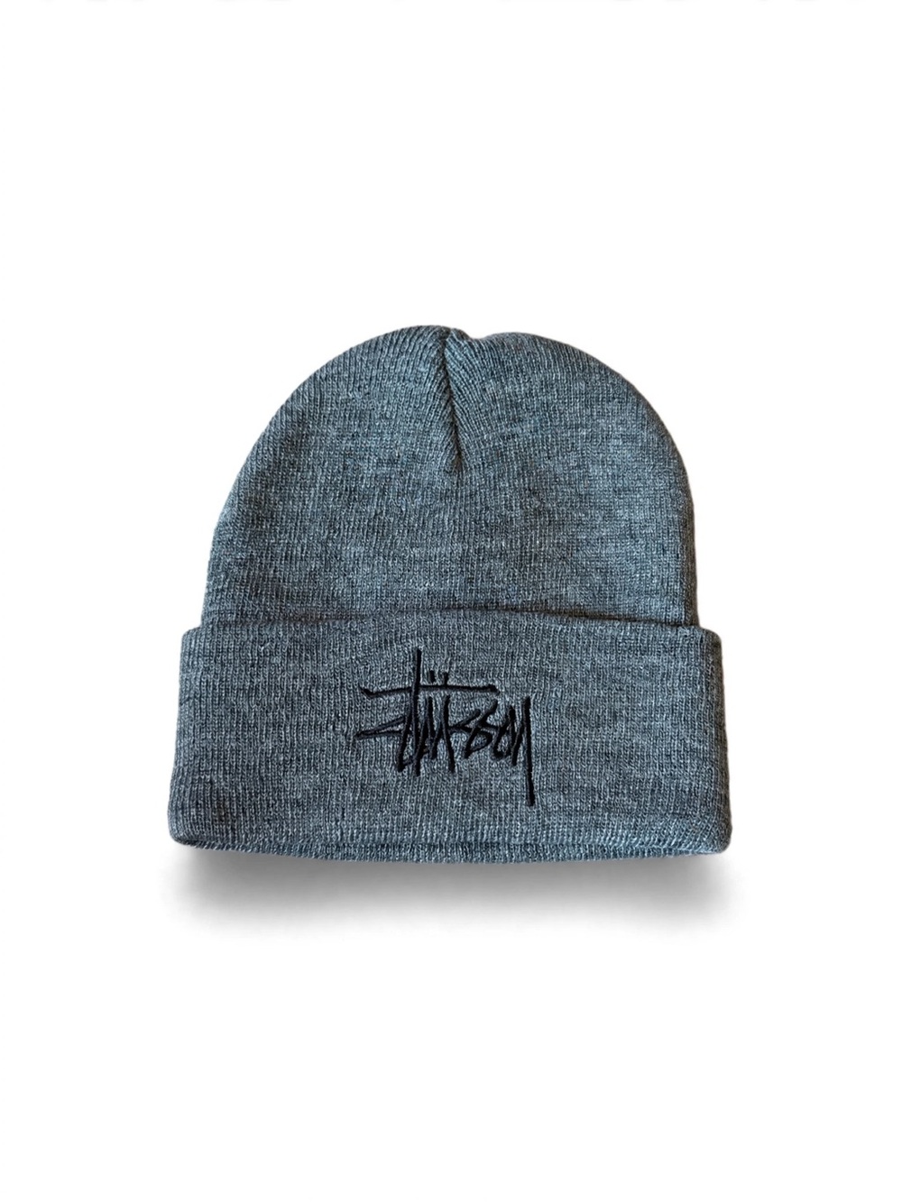 Stussy Embroidered Logo Knit Beanie - Gray Brand New One Sizs